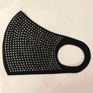 Black and White Bedazzled Mask