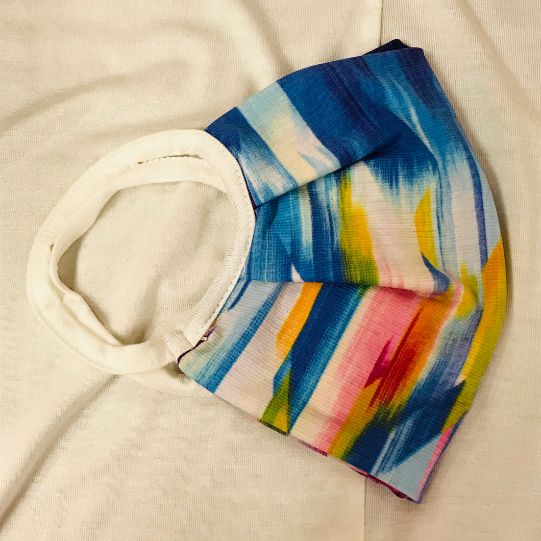 Stripey Tie Dye Print Mask