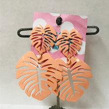 Load image into Gallery viewer, Metal Palm Front Statement Earrings
