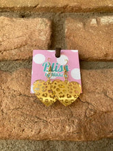 Load image into Gallery viewer, Metallic Cheetah Heart Acrylic Earrings- More Colors Available!
