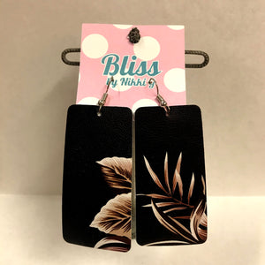 Printed Leather Earrings