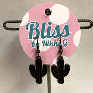 Shallow Cactus Charm Earrings