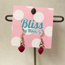 Load image into Gallery viewer, Lacquer Heart Charm Earrings
