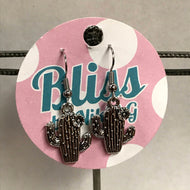 Spotted Cactus Charm Earrings