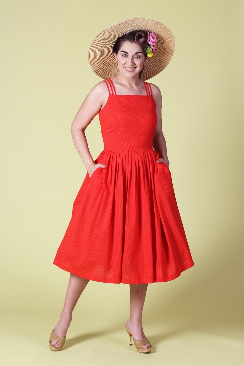 retro pin up dresses Lily Cherry Dress/ Rockabilly Pin-up Style