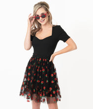 Load image into Gallery viewer, Strawberry Twirl Power Glittery Mini Skirt
