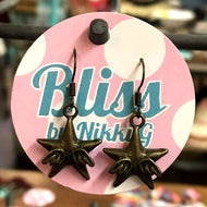 Winged Star Charm Earrings