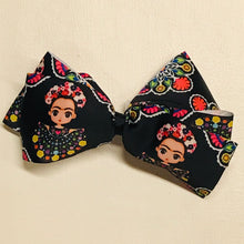 Load image into Gallery viewer, Frida Kahlo Xtra Large Hand Made Hair Bow

