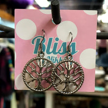 Load image into Gallery viewer, Large Encircled Tree of Life Charm Earrings
