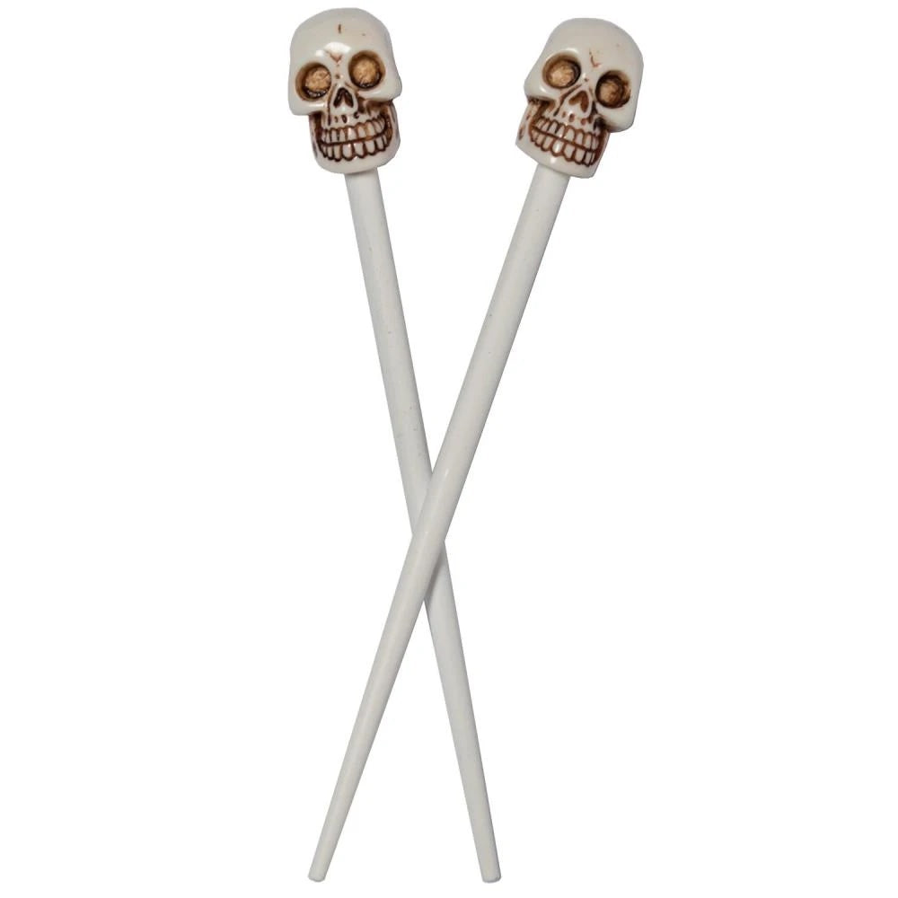 Skull Hair Sticks- Acrylic Bone