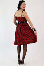 Load image into Gallery viewer, Red Striped Spider Queen Swing Dress
