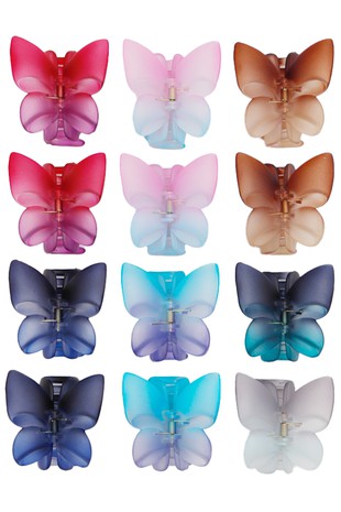 Butterfly Matte Ombre Translucent Acrylic Hair Clip Claw- More Styles Available!