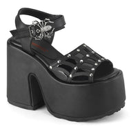 Camel Spider Platform Strappy Sandal