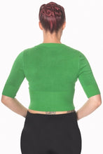 Load image into Gallery viewer, Green Cropped V-Neck Cardigan
