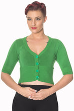 Load image into Gallery viewer, Green Cropped V-Neck Cardigan
