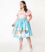 Load image into Gallery viewer, Care Bears In The Clouds Gellar Swing Skirt- Limited Edition
