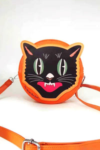 Classic Halloween Cat Crossbody Purse