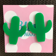 Cactus Silhouette Stud Earrings