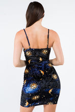 Load image into Gallery viewer, 90&#39;s Celestial Vibe Velvet Mini Tank Dress
