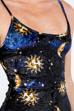 Load image into Gallery viewer, 90&#39;s Celestial Vibe Velvet Mini Tank Dress

