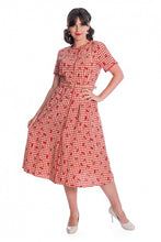 Load image into Gallery viewer, Gingham Cherry Swing Dress
