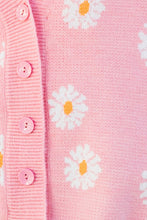 Load image into Gallery viewer, Pastel Pink and White Daisy Cardigan
