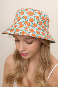 Peach Floral Bucket Hat