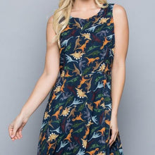 Load image into Gallery viewer, dinosaur dress with pockets
