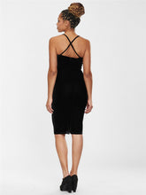 Load image into Gallery viewer, Domino Black Velvet Pencil Dress
