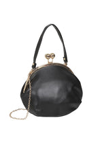 Load image into Gallery viewer, Black Elegant Daytime Kisslock Handbag
