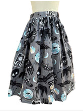 Load image into Gallery viewer, Fortune Teller Eye of the Moon Gathered Circle Skirt
