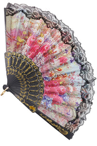 Floral Lace Trim Hand Fan- More Styles Available!