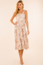 Load image into Gallery viewer, Floral Print Tie Strap Tiered Dress
