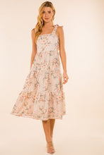 Load image into Gallery viewer, Floral Print Tie Strap Tiered Dress
