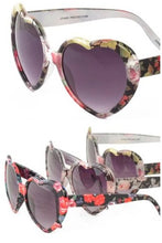 Load image into Gallery viewer, Floral heart Sunglasses
