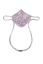 Load image into Gallery viewer, Lavender Floral Mask with Neck Strap
