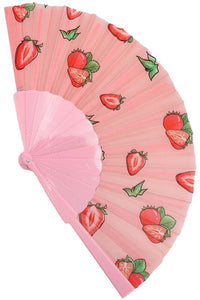 Itty Bitty Fruit Print Novelty Hand Fan- More Styles Available!