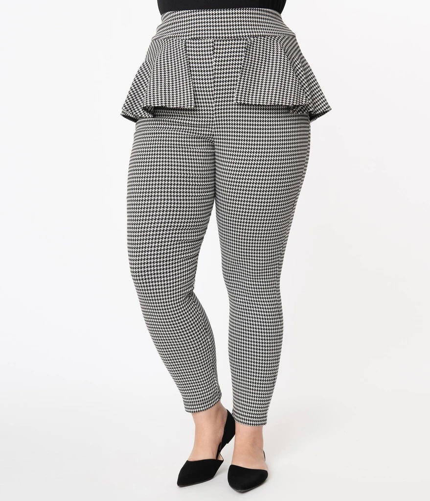 houndstooth peplum top