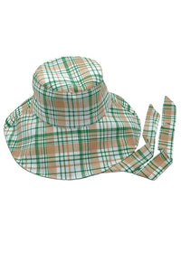 Green and Yellow Plaid Bucket Hat