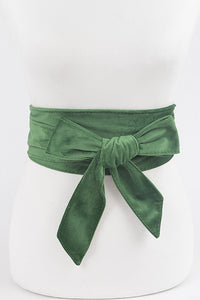 Green Velvet Wrap Belt