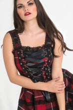 Load image into Gallery viewer, Harley Red and Black Tartan Mini Dress
