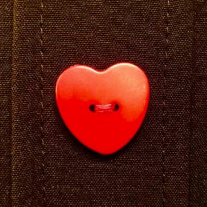 red heart button skirt