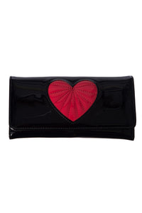 Stitched Heart Checkbook Wallet