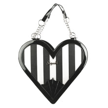Load image into Gallery viewer, Heartbreaker Black and White Stripe Purse
