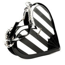 Load image into Gallery viewer, Heartbreaker Black and White Stripe Purse
