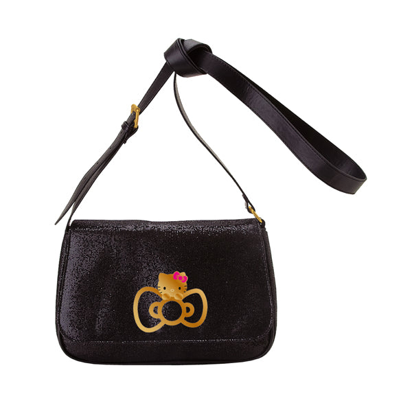 Hello Kitty Black Glitter Shoulder Bag