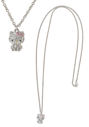 hello kitty 3D rhinestone necklace