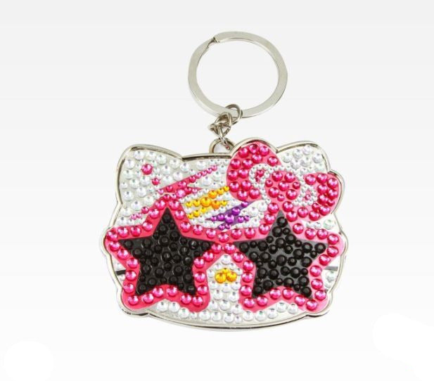 Hello Kitty ロックスター キーホルダー Hello Kitty Rhinestone Rockstar Keychain – Pink House Boutique