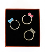 Load image into Gallery viewer, hello kitty stackable bow ring set
