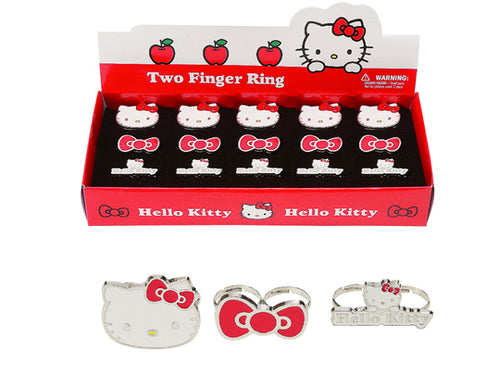 hello kitty 2 finger ring adjustable